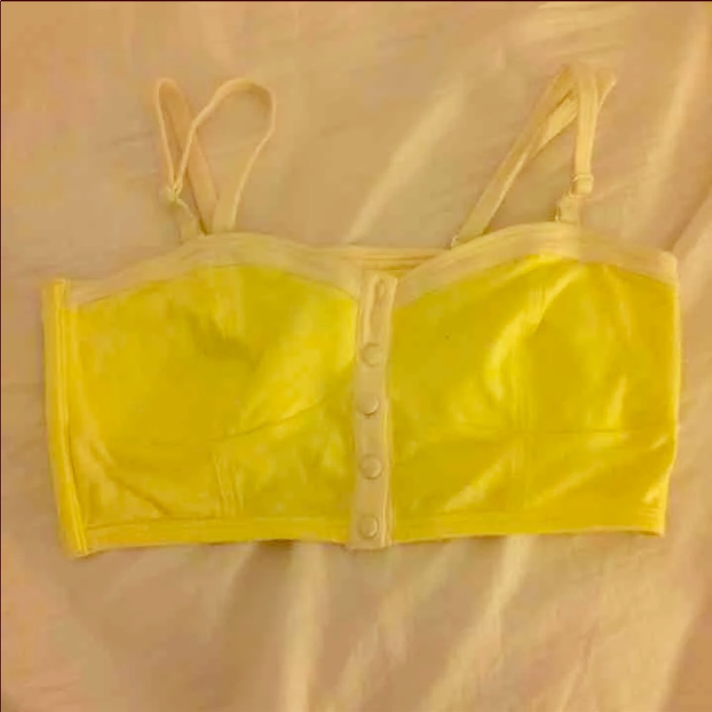 Free people yellow bustier size medium :)